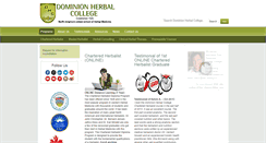 Desktop Screenshot of dominionherbalcollege.com